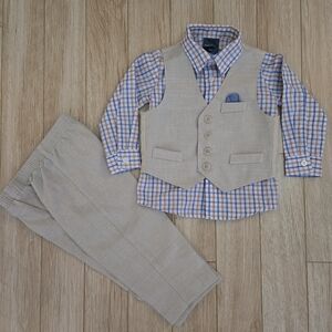 Nautica Beige and Blue Kids Matching Set